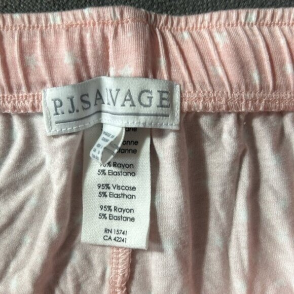 NWT P.J. Salvage Women's Tint Pink Love Lace Pajama Set Size Large - Picture 8 of 8